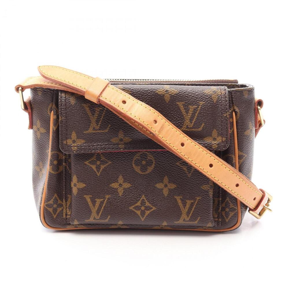 Louis Vuitton LOUIS VUITTON Vivacite PM Shoulder Bag Handbag Coated Canvas Le...